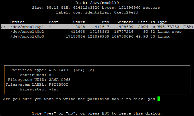cfdisk