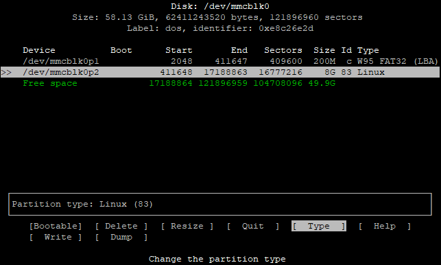 cfdisk