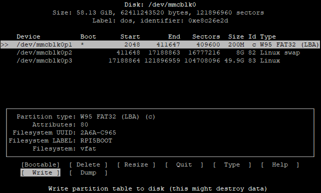 cfdisk