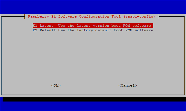 E1 Latest Use the latest version boot ROM software
