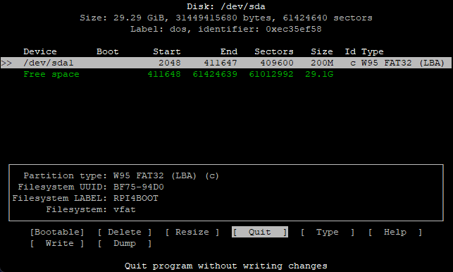 cfdisk