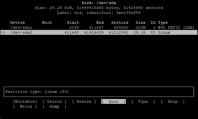 cfdisk