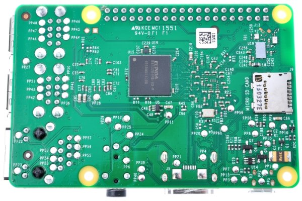 Raspberry Pi 3 Model B - bottom view