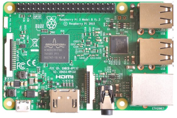 Raspberry Pi 3 Model B - top view