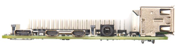 Raspberry Pi 4 Model B - USB-C & micro-HDMI side view