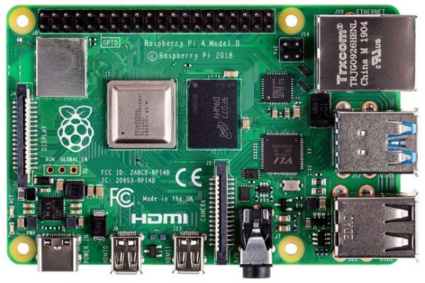 Raspberry Pi 4 Model B - top view