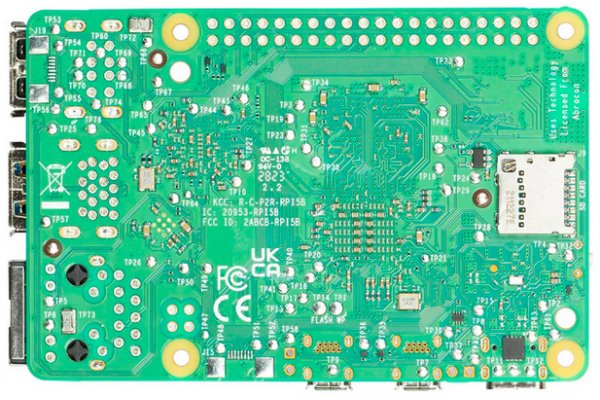 Raspberry Pi 5 Model B 8GB - bottom view